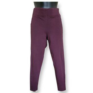 LOFT Plum Pullup Skinny Pants (S)